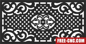 Door pattern wall - Free dxf download