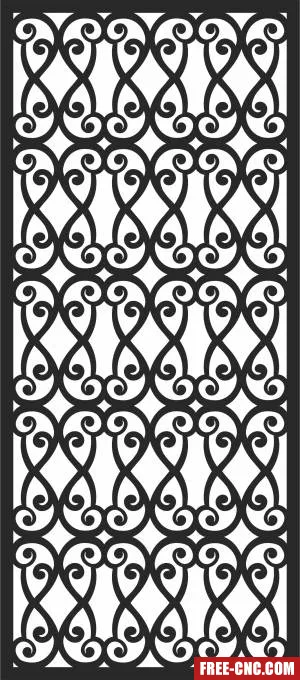 Decorative screen door pattern - Download free dxf for cnc plasma cutting