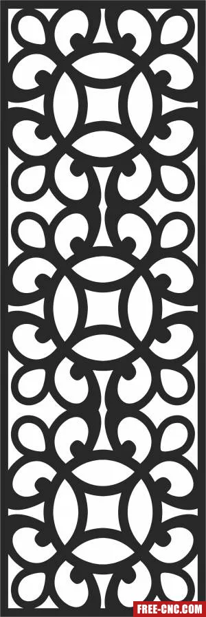 Decorative screen door - Free dxf files ready to cut