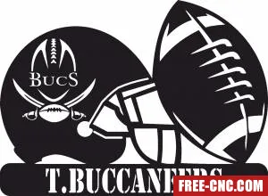 Tampa bay buccaneers nfl helmet logo - free dxf download