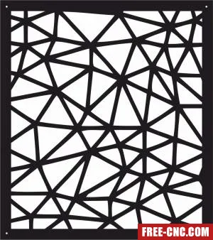Decorative panel screen pattern partition - Free dxf for laser cutting and plasma