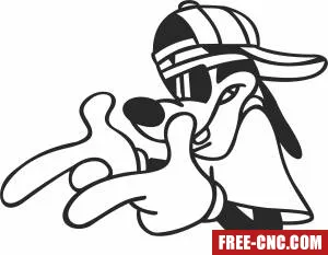 Goofy clipart - Free dxf download