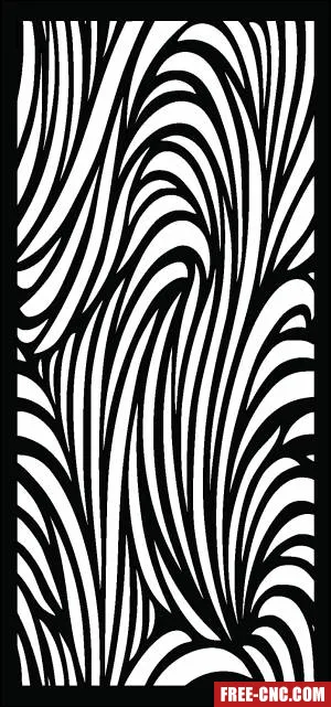 Decorative panel wall separator door pattern - free dxf download