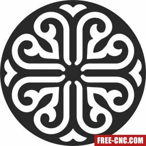 Pattern mandala wall arts - Free dxf for laser cutting and plasma