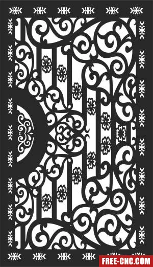 Screen door pattern screen - Free dxf download