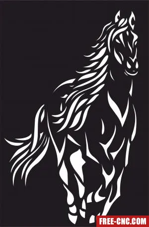 Horse panel - Free dxf for laser cutting and plasma