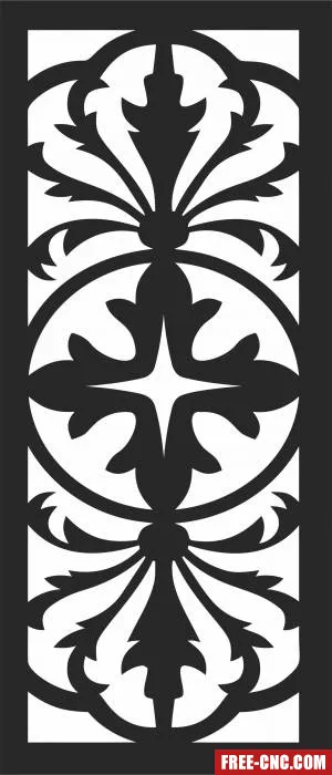 Decorative pattern wall screen pattern screen door - Free dxf for laser cutting and plasma