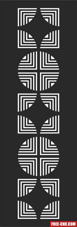 Wall door pattern - Free dxf download