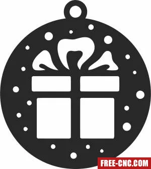 Gift box christmas ornament - Download free dxf for cnc plasma cutting