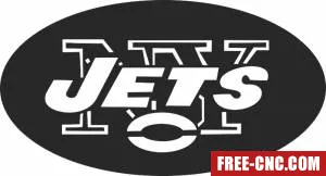 New york jets nfl logo - free dxf download
