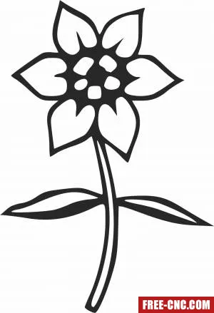 Floral roses flowers clipart - Free dxf for laser cutting and plasma