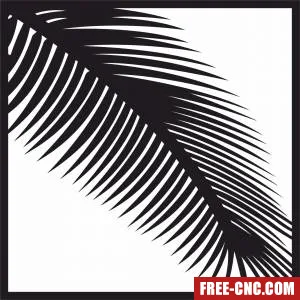 Palm leave wall art decor - Free dxf files ready to cut