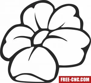 Floral flowers clipart - Free dxf files ready to cut