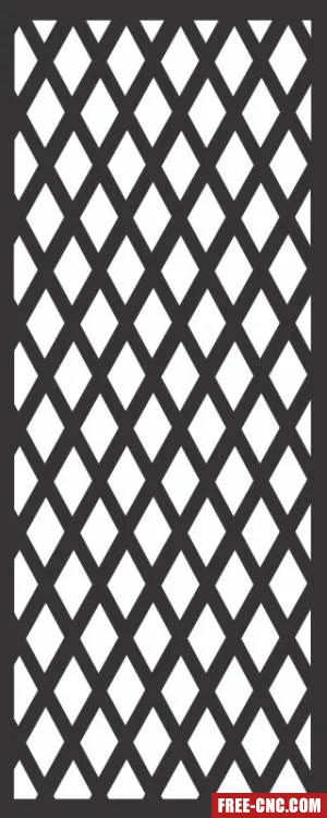 Decorative panel wall separator door pattern - free dxf download