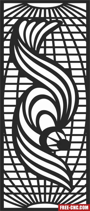 Wall pattern door wall door - Free dxf download