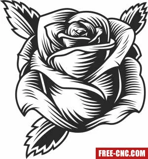 Beautiful rose - Free dxf for laser cutting and plasma