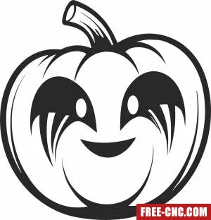 Pumpkin halloween cliparts - Free dxf files ready to cut