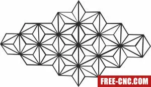 Geometric wall decor mandala - Free dxf for laser cutting and plasma