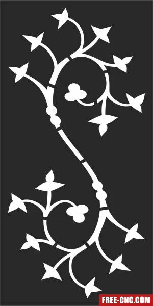 Decorative pattern panel wall screen - Free dxf files ready to cut