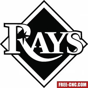 Tampa bay rays baseball logo - free dxf download