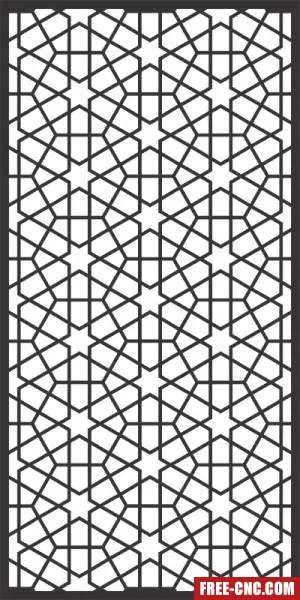 Decorative panels for doors wall screen pattern - free dxf download