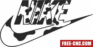 Nike brand logo clipart - Free dxf download