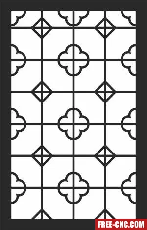Wall screen door pattern screen door screen - Free dxf files ready to cut