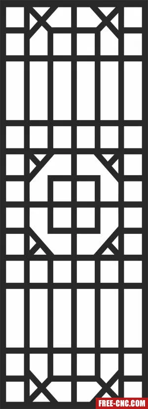 Wall door screen - Free dxf files ready to cut