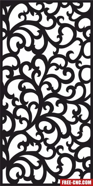 Decorative door panel wall screen pattern - Download free dxf for cnc plasma cutting