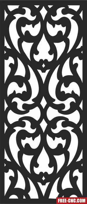Screen pattern door decorative wall screen wall - Free dxf for laser cutting and plasma