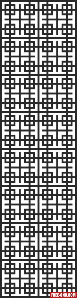 Decorative pattern screen pattern door - Free dxf download Decorative pattern screen pattern door - Free dxf download