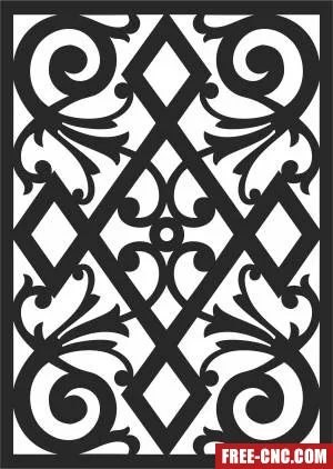 Wall screen decorative door - Free dxf files ready to cut