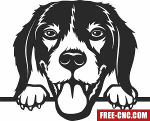 Beagle dog clipart - Free dxf download