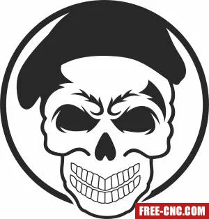 Skull army art - Free dxf files ready to cut