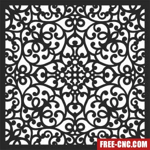 Wall decorative screen wall pattern wall pattern - Free dxf files ready to cut Wall decorative screen wall pattern wall pattern - Free dxf files ready to cut