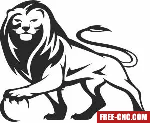 Lion clipart - Free dxf files ready to cut