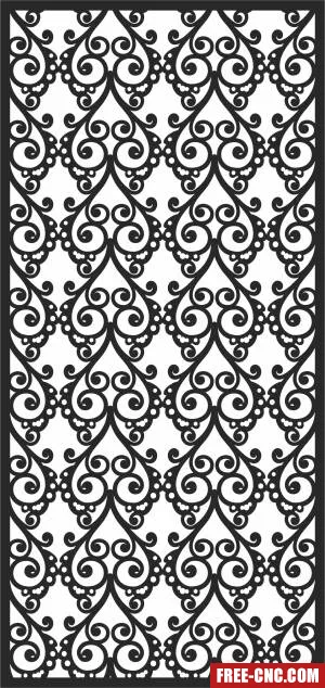 Decorative pattern screen door - Free dxf files ready to cut Decorative pattern screen door - Free dxf files ready to cut