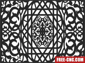 Screen wall pattern door - Free dxf for laser cutting and plasma