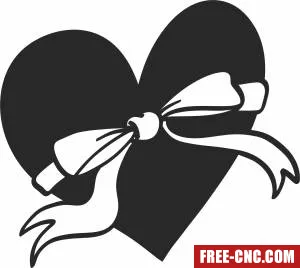 Heart love valentines day silhouette - Free dxf download