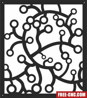 Pattern screen wall decorative screen wall - Free dxf files ready to cut