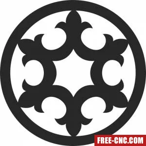 Round pattern wall decor - free dxf download