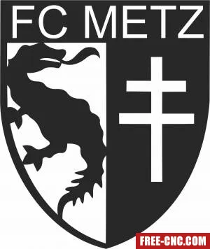 Fc metz logo football - Free dxf files ready to cut