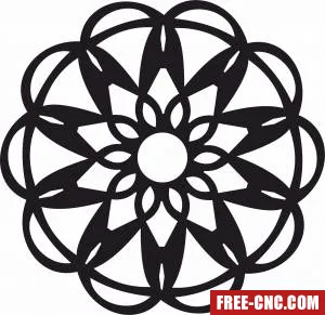 Mandala wall art decor - Free dxf download