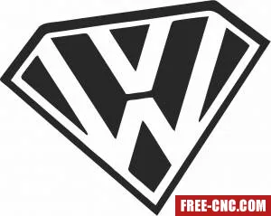 Volkswagen clipart - Download free dxf for cnc plasma cutting