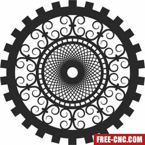 Mandala decorative door pattern wall pattern - Free dxf files ready to cut