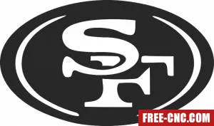 San francisco 49ers nfl logo - free dxf download