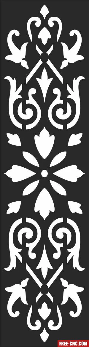 Decorative pattern screen - Free dxf for laser cutting and plasma