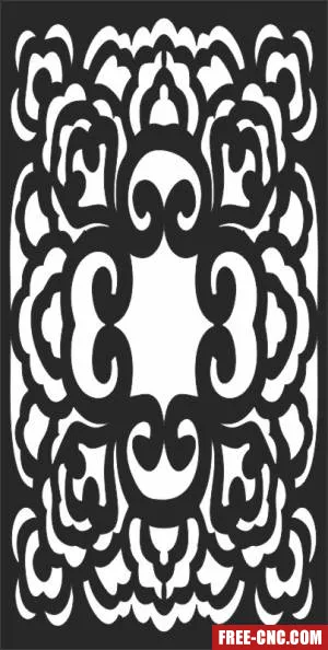 Decorative panels for doors wall screen pattern - free dxf download