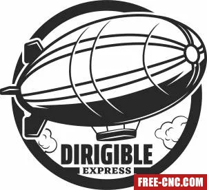 Airship clipart - Free dxf download