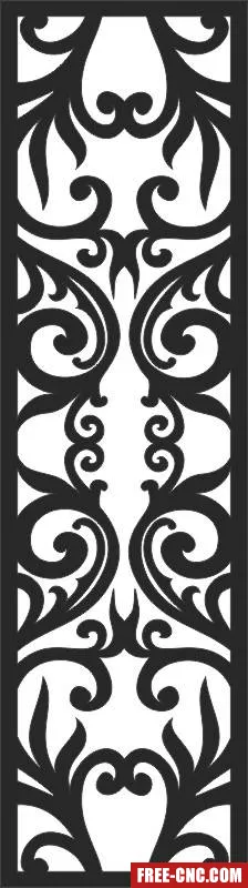 Decorative pattern wall screens panel for doors - free dxf download Decorative pattern wall screens panel for doors - free dxf download